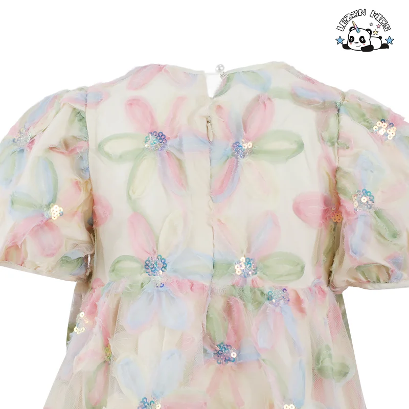 LEZONKIDS - Hot Sale Customization Elegant Dress Gentle Flower Girl Dress 2024 New Arrival for Girls